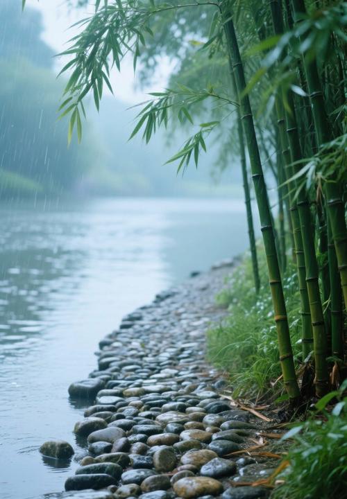 雨滴落在石头上的声音