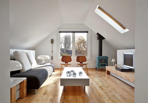 Rainy attic room