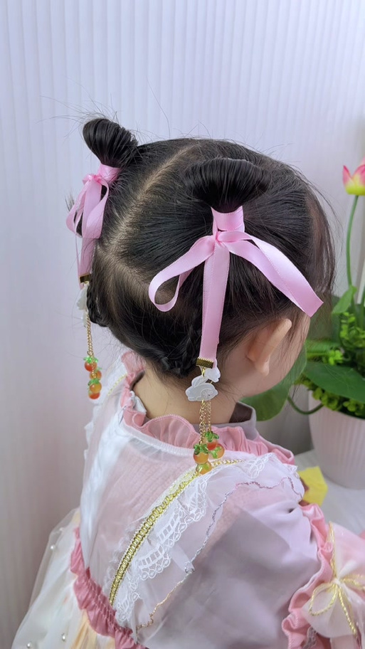 儿童汉服发型扎法