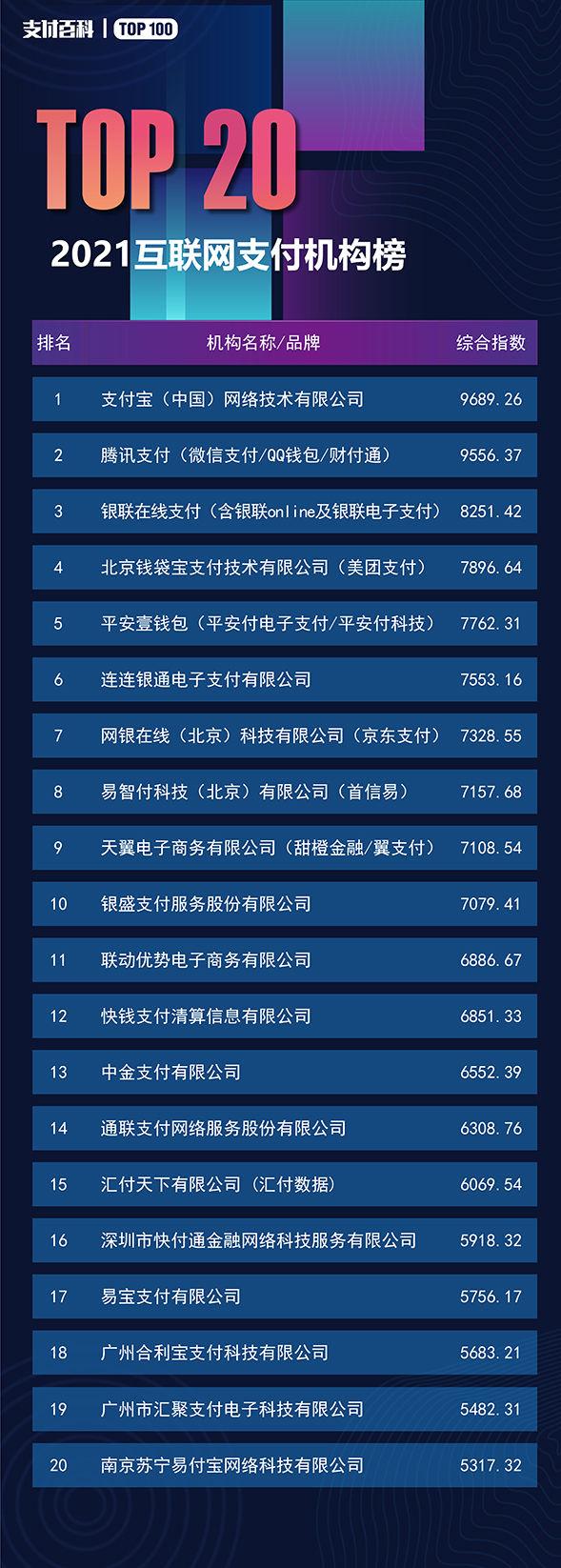 十大支付公司排名截图