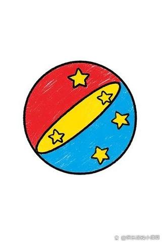 用红黄蓝三种颜色的画