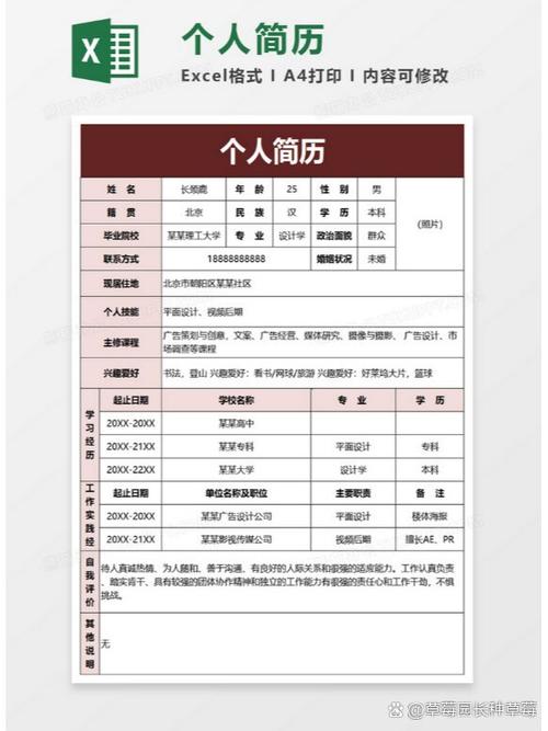 简短的个人简历缩略图