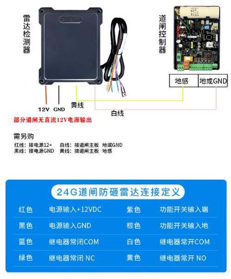 海康道闸接线图
