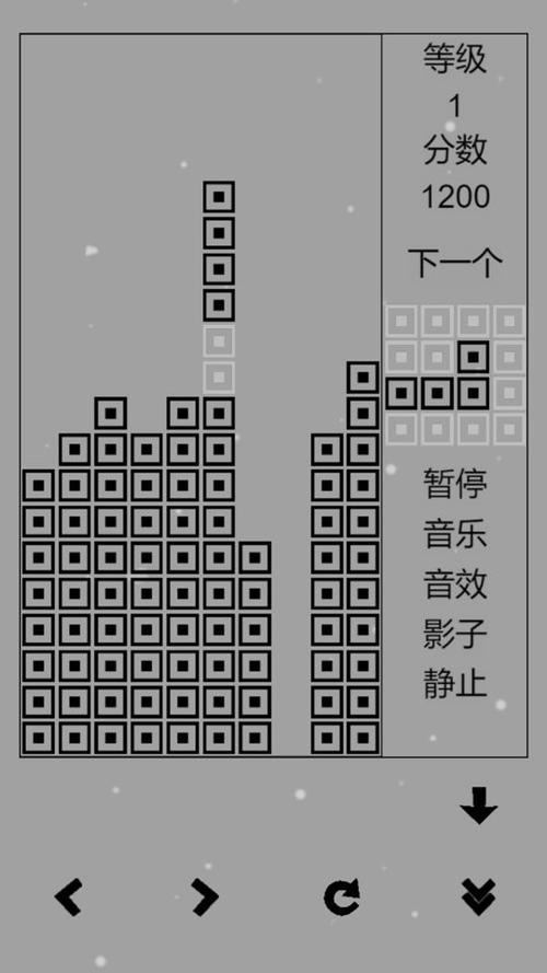 经典俄罗斯方块黑白单机版下载截图