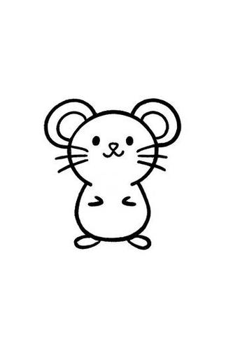 小老鼠简笔画 可爱