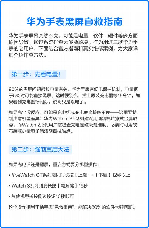 华为手表升级后黑屏图标