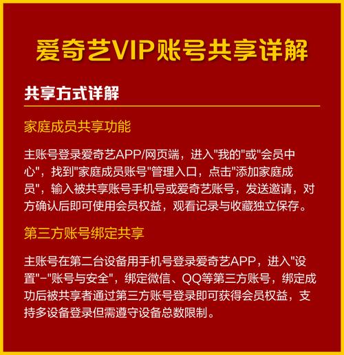 爱奇艺账号家庭成员共享