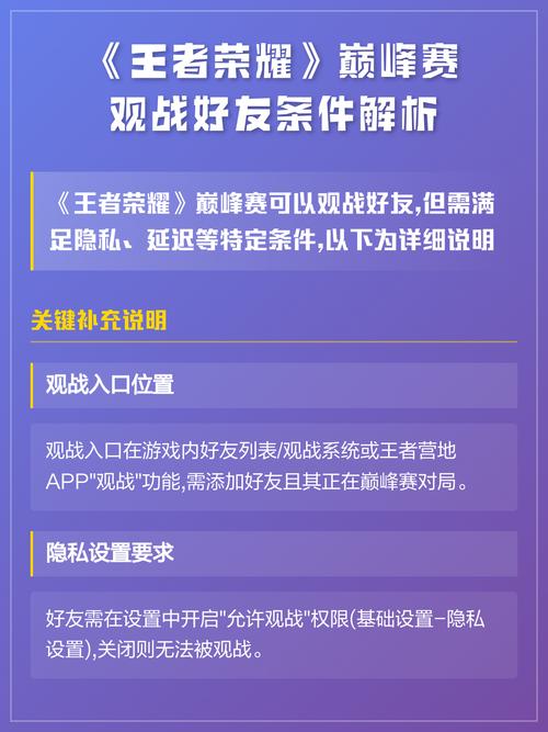 王者荣耀观战需要什么条件
