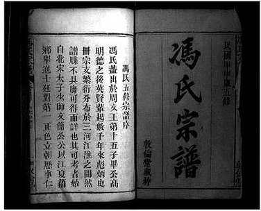 冯姓是什么族的后人
