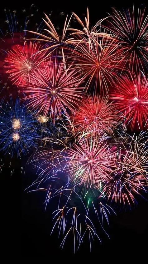 过年烟花的描述幸福感