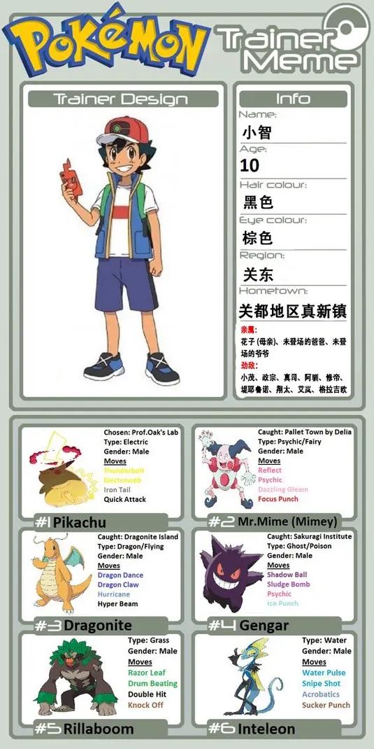 小智一共有多少只宝可梦