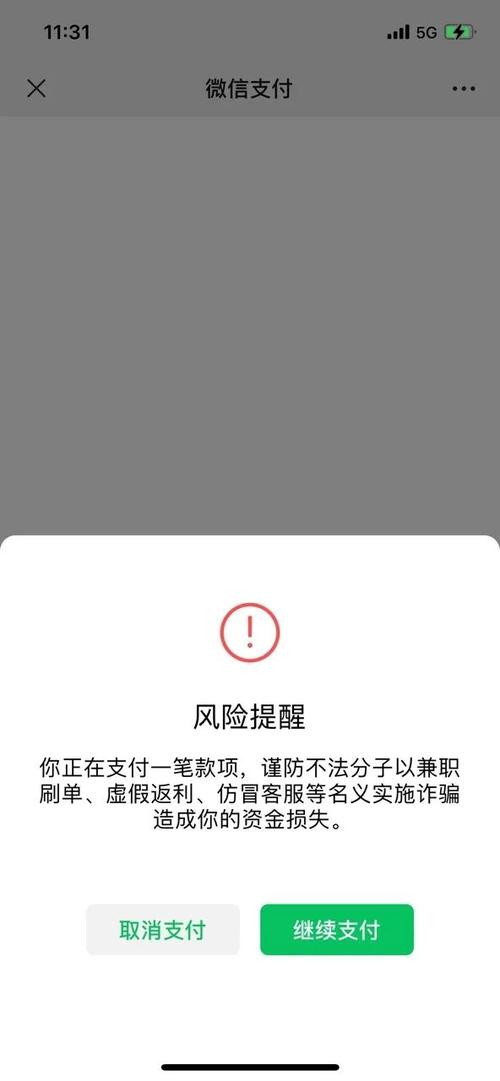 微信余额的风险图标