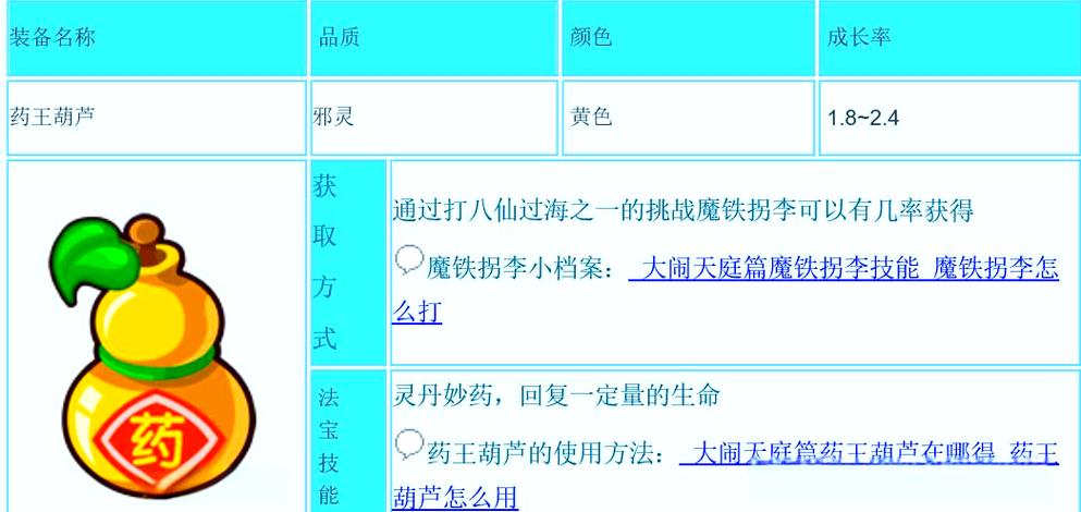 造梦法宝属性介绍