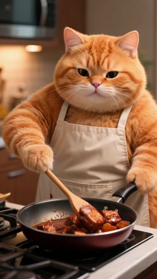 胖橘猫做饭图标