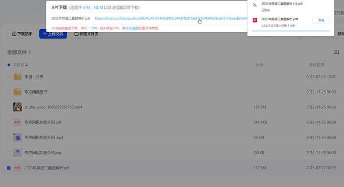 夸克直链解析工具