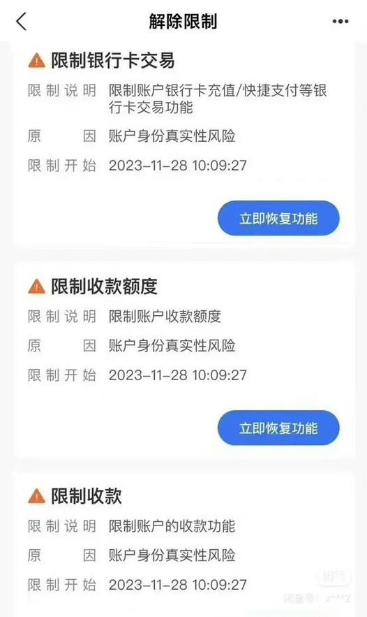 支付宝为什么被限权