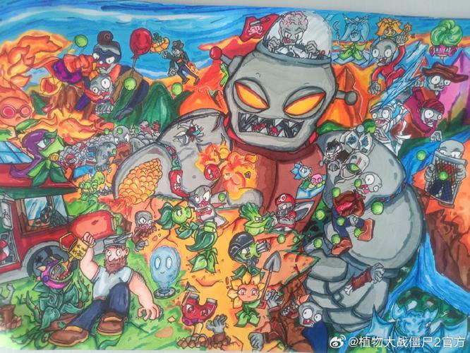 如何画植物大战僵尸2