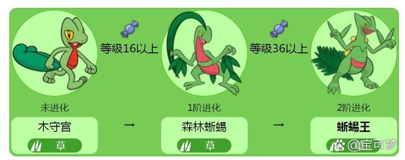 精灵宝可梦木守宫技能表