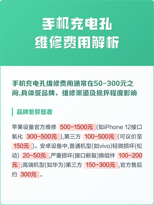 手机充电孔坏了维修大概多少费用