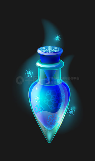 蓝色的药水