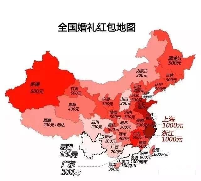 全国婚礼红包地图