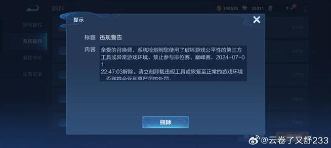 王者荣耀代充封号规则