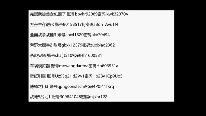 steam可用的密码大全