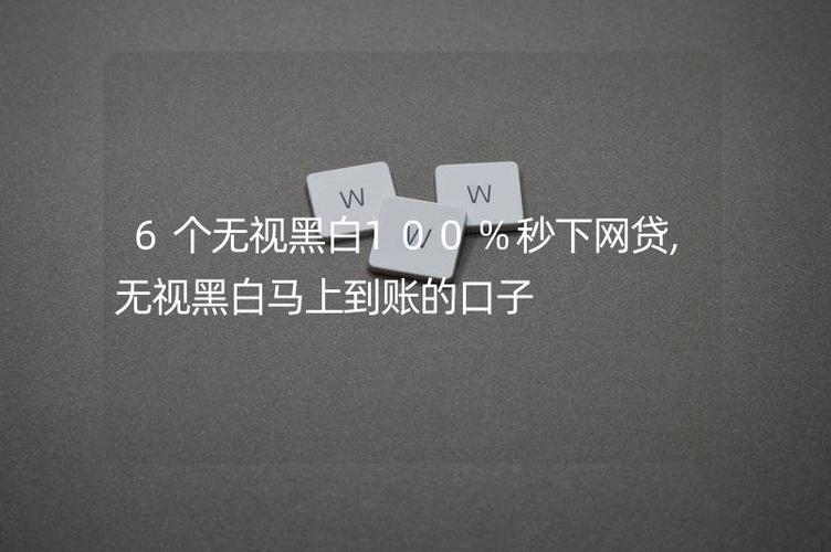 无视黑白户的贷款口子有哪些缩略图