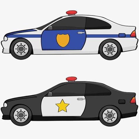 警车巡逻车图片卡通