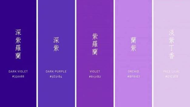 紫色都有什么紫名称