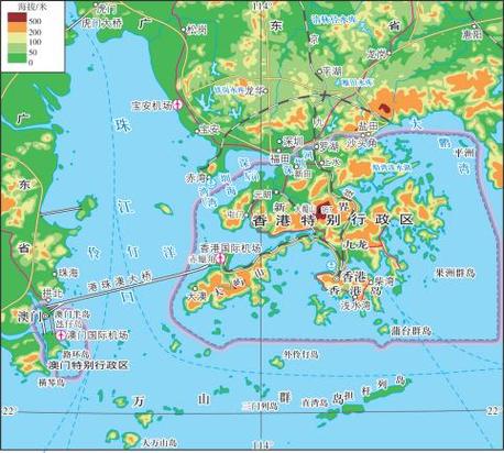 香港澳门地图