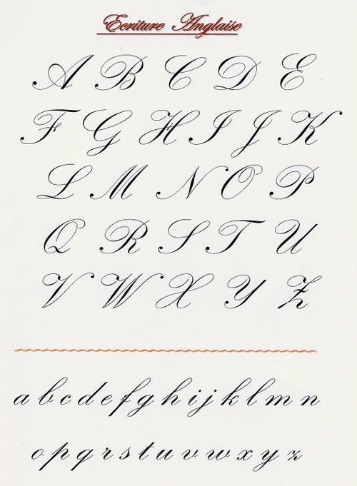 英语书法13种字体