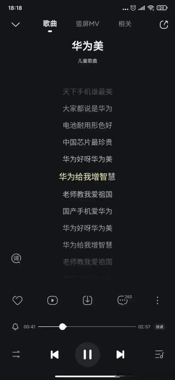 华为主打歌曲中文版