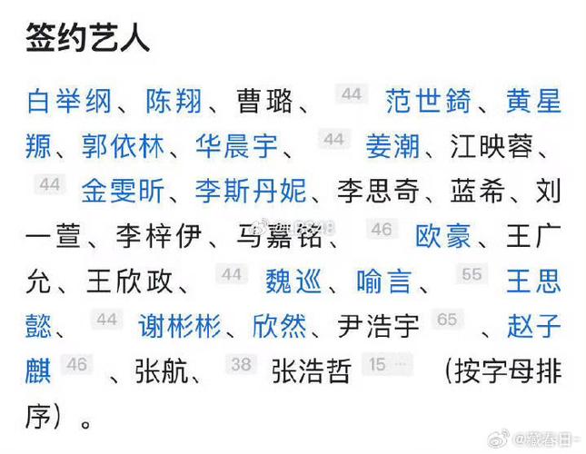 上海天娱旗下艺人