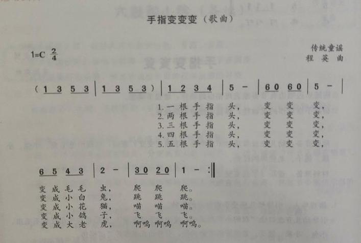 手指游戏一只手指变变变