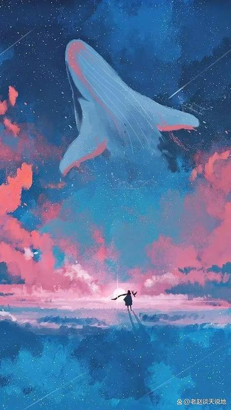 画一只古风鲸鱼