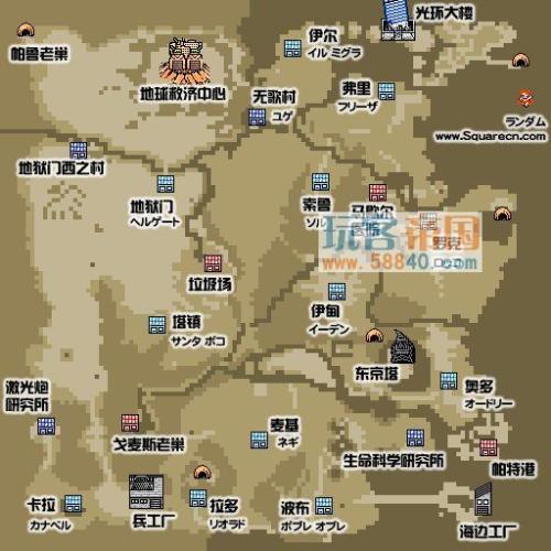 重装机兵村庄和城镇的位置