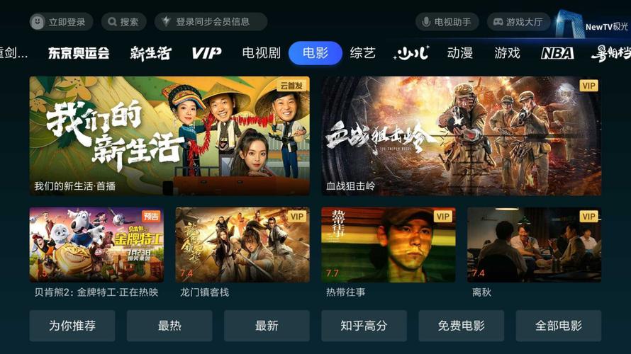 newTV极光tv怎么切换vip