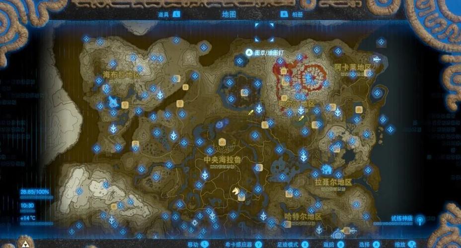 塞尔达传说荒野之息神庙位置详细