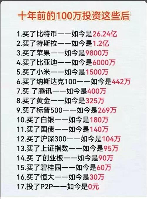 投资100万一年赚多少