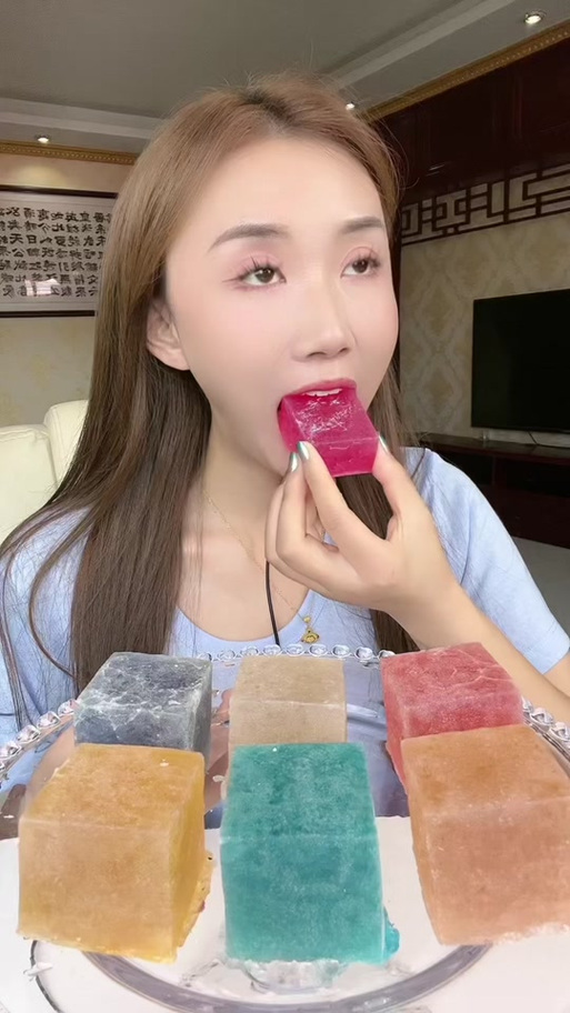 吃播吃琥珀糖声控助眠