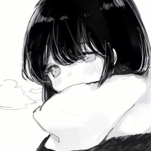 卡通黑白头像女