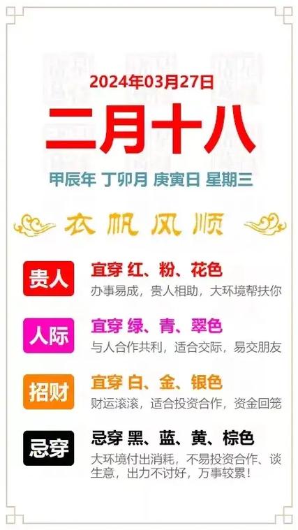 今天五行穿衣指南