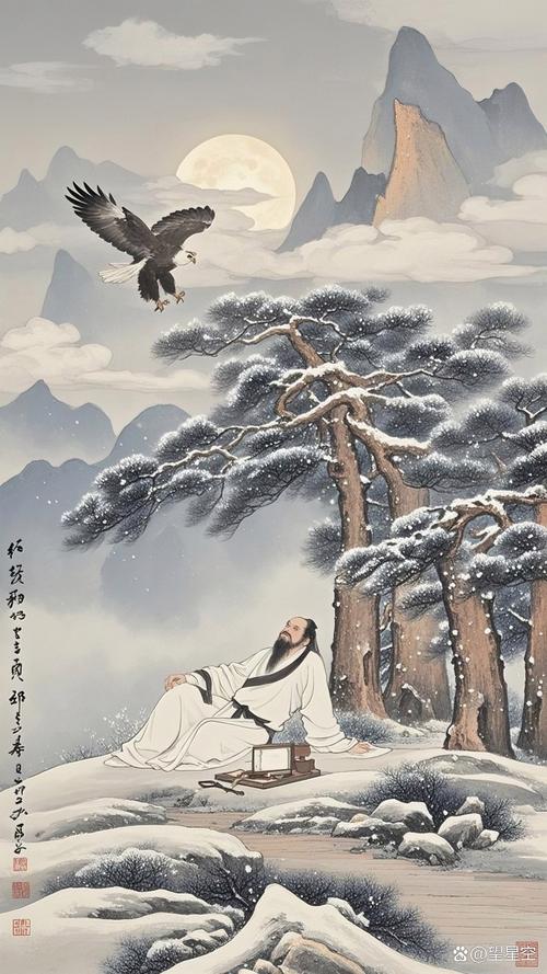 松下千秋打一图雪隼