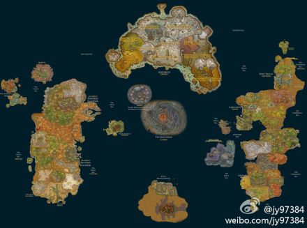 魔兽世界大灾变前后地图