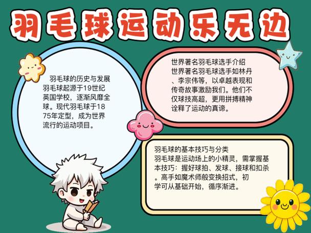 羽毛球手抄报简单又漂亮缩略图