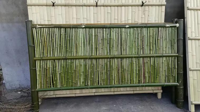 用竹子做篱笆墙图解