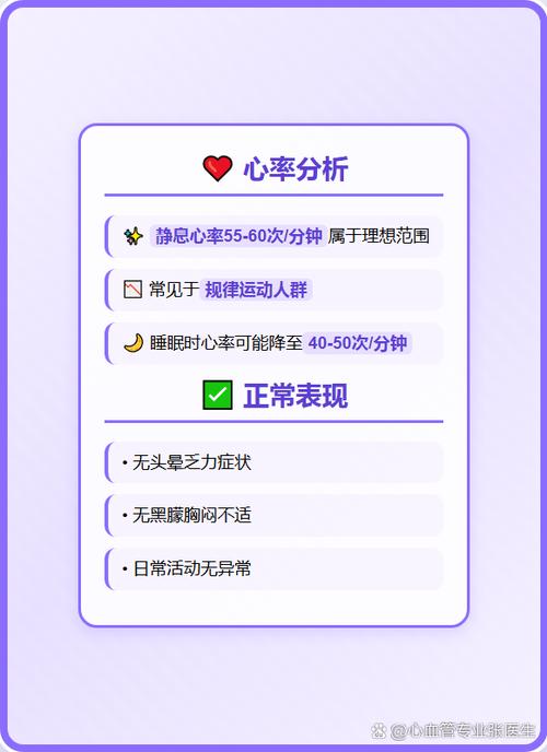 静息心率低于55