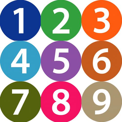 1到9数字代表的颜色
