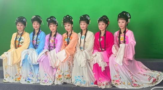 掌心黄梅人民棋牌带七仙女图